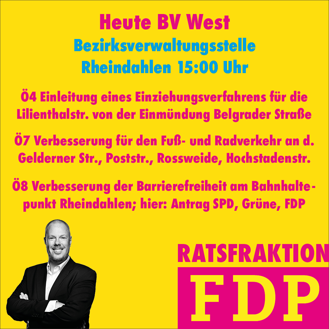 Bezirksvertretung West tagt